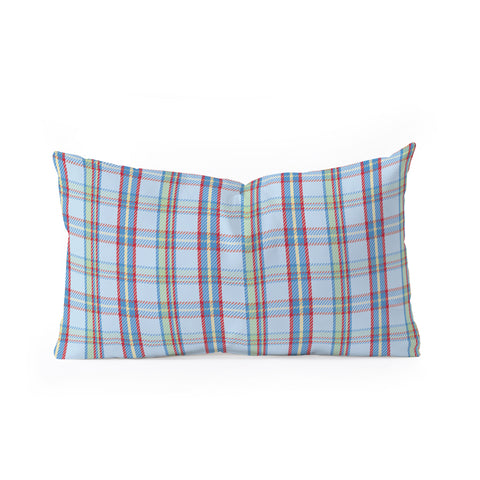 Camilla Foss Folktale Plaid Oblong Throw Pillow
