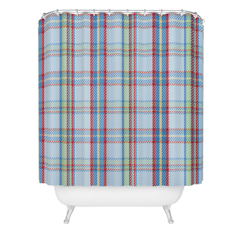Camilla Foss Folktale Plaid Shower Curtain