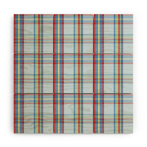 Camilla Foss Folktale Plaid Wood Wall Mural