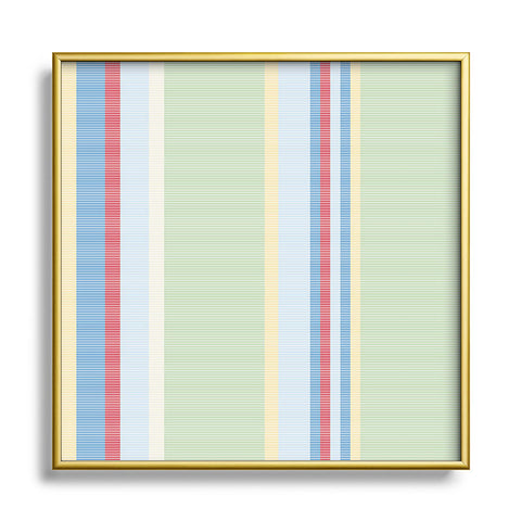 Camilla Foss Folktale stripes Square Metal Framed Art Print