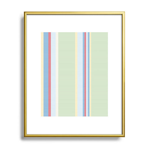 Camilla Foss Folktale stripes Metal Framed Art Print