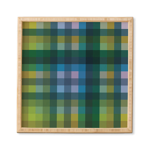 Camilla Foss Gingham Green Framed Wall Art