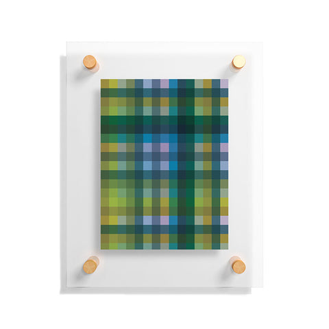 Camilla Foss Gingham Green Floating Acrylic Print