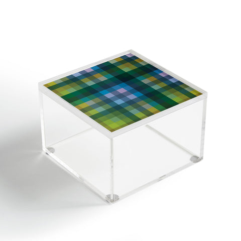 Camilla Foss Gingham Green Acrylic Box