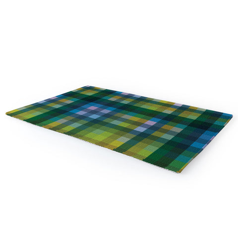 Camilla Foss Gingham Green Area Rug