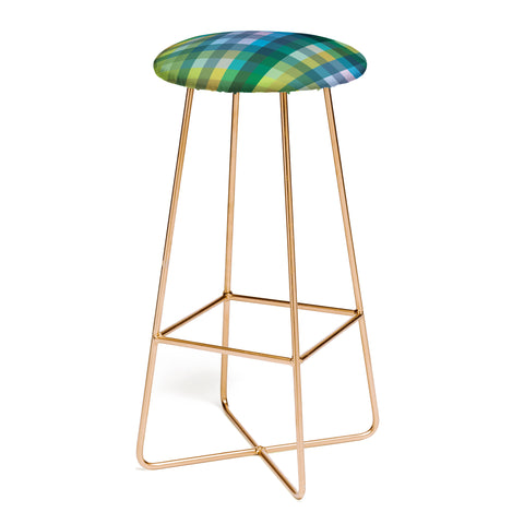 Camilla Foss Gingham Green Bar Stool