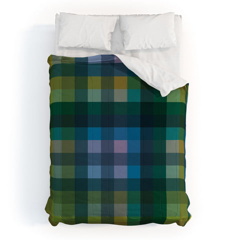 Camilla Foss Gingham Green Comforter