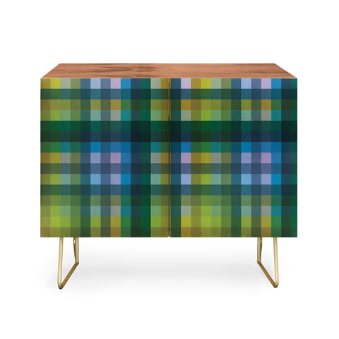 Camilla Foss Gingham Green Credenza