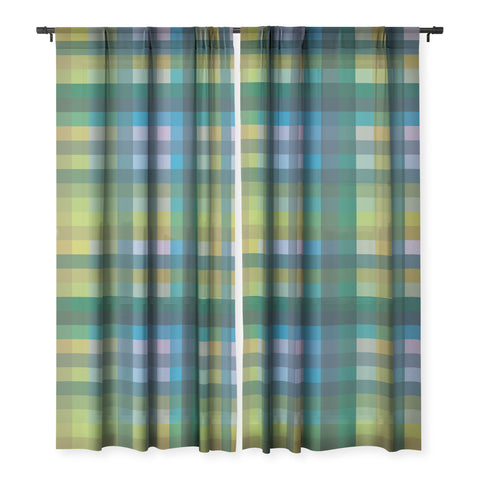 Camilla Foss Gingham Green Sheer Non Repeat