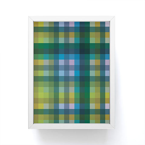 Camilla Foss Gingham Green Framed Mini Art Print