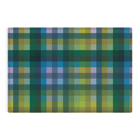 Camilla Foss Gingham Green Outdoor Rug