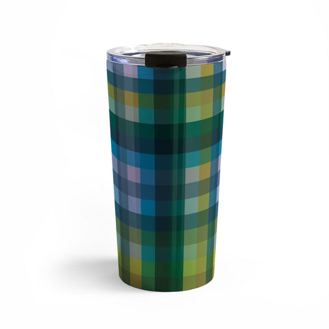 Camilla Foss Gingham Green Travel Mug