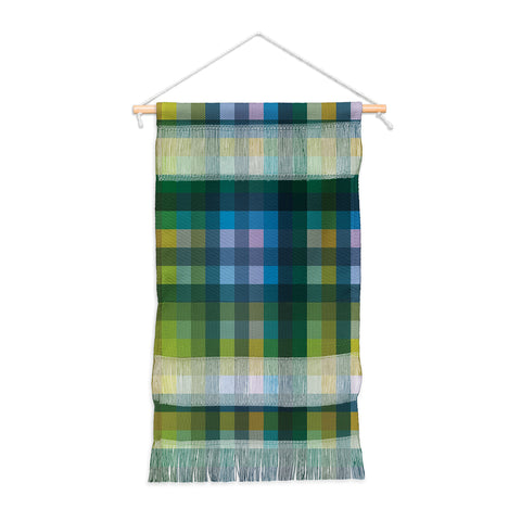 Camilla Foss Gingham Green Wall Hanging Portrait