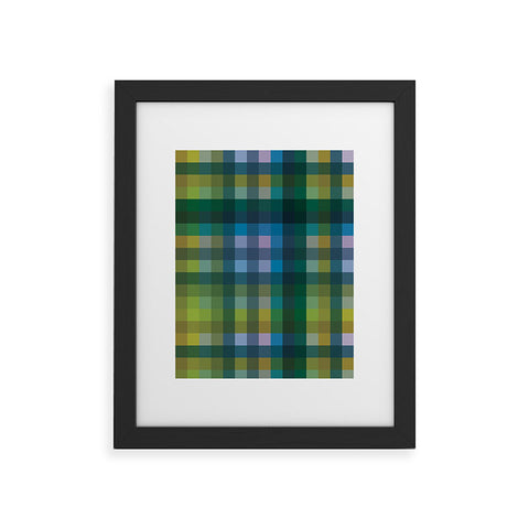 Camilla Foss Gingham Green Framed Art Print