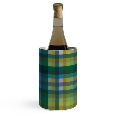 Camilla Foss Gingham Green Wine Chiller