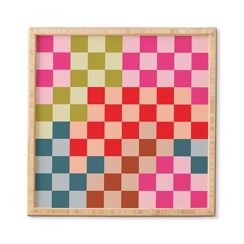 Camilla Foss Gingham Multicolors Framed Wall Art havenly