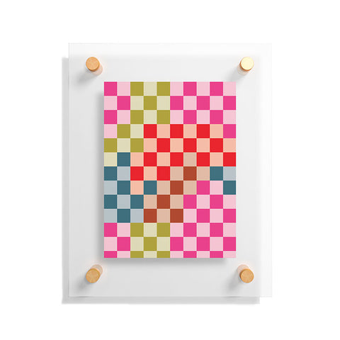 Camilla Foss Gingham Multicolors Floating Acrylic Print