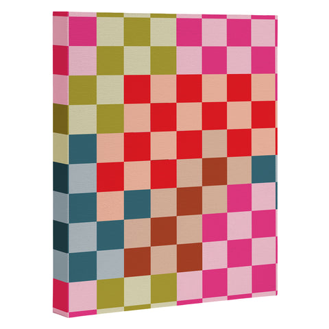 Camilla Foss Gingham Multicolors Art Canvas