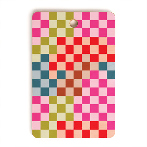 Camilla Foss Gingham Multicolors Cutting Board Rectangle