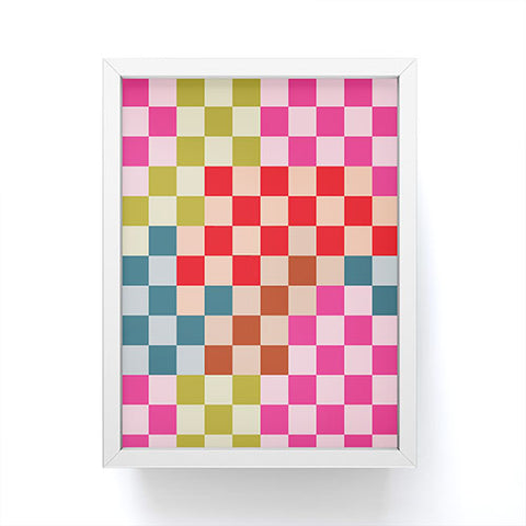 Camilla Foss Gingham Multicolors Framed Mini Art Print