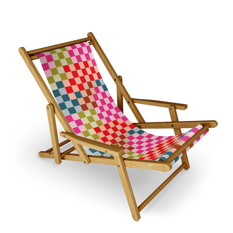 Camilla Foss Gingham Multicolors Sling Chair