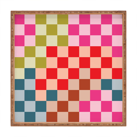 Camilla Foss Gingham Multicolors Square Tray