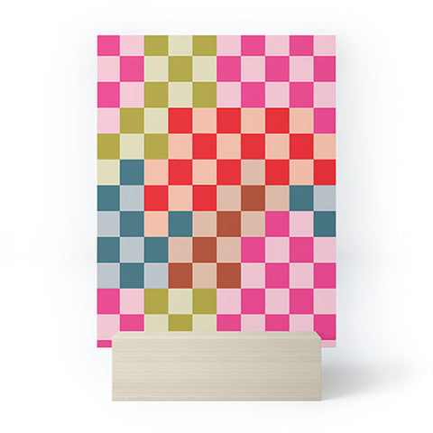 Camilla Foss Gingham Multicolors Mini Art Print