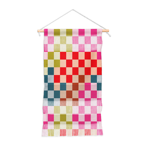 Camilla Foss Gingham Multicolors Wall Hanging Portrait