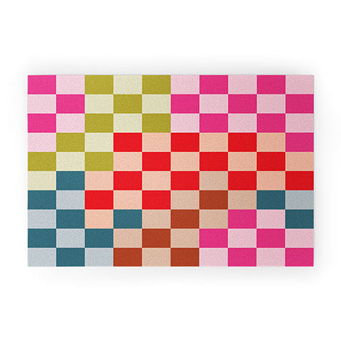 Camilla Foss Gingham Multicolors Welcome Mat