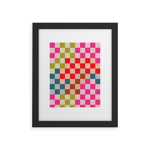 Camilla Foss Gingham Multicolors Framed Art Print havenly