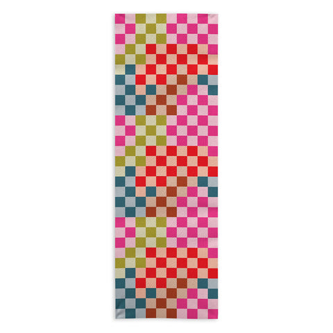 Camilla Foss Gingham Multicolors Yoga Towel