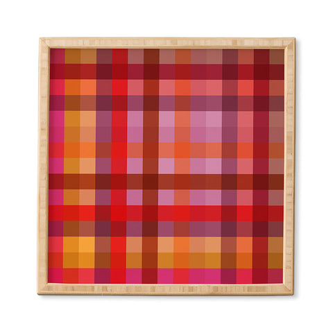 Camilla Foss Gingham Red Framed Wall Art