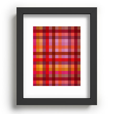 Camilla Foss Gingham Red Recessed Framing Rectangle
