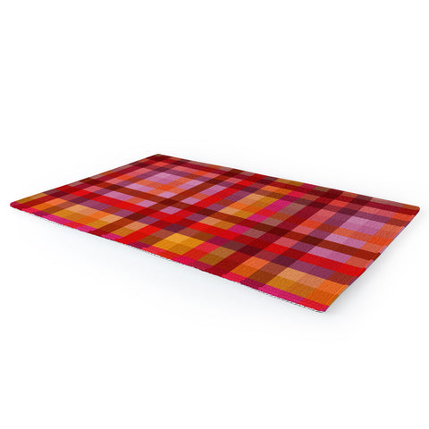 Camilla Foss Gingham Red Area Rug