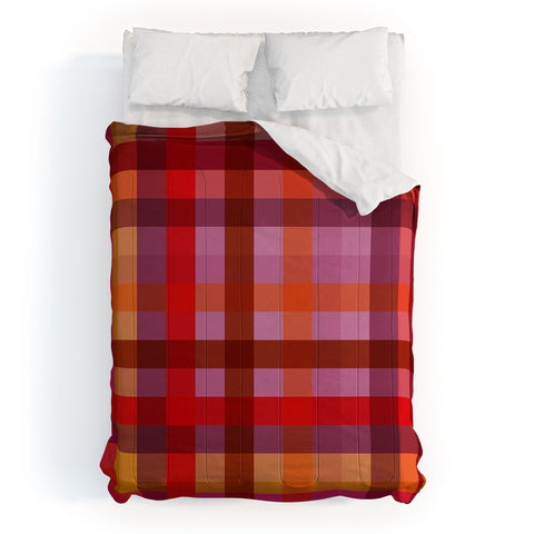 Camilla Foss Gingham Red Comforter