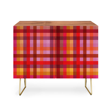 Camilla Foss Gingham Red Credenza