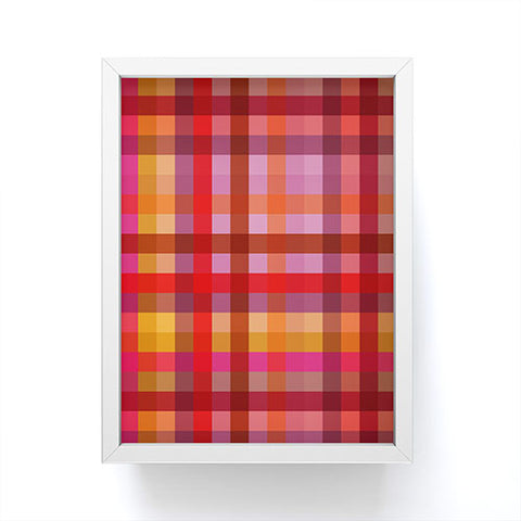 Camilla Foss Gingham Red Framed Mini Art Print