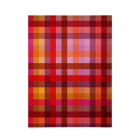 Camilla Foss Gingham Red Poster