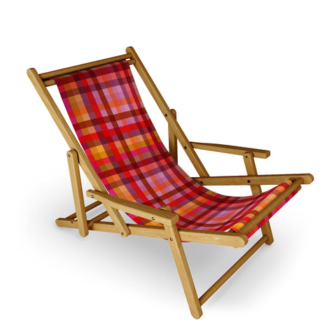 Camilla Foss Gingham Red Sling Chair