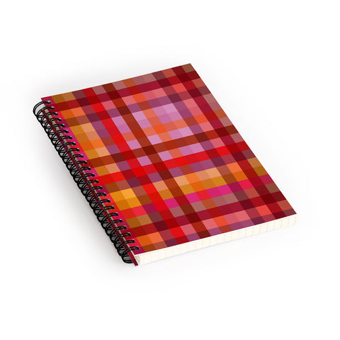 Camilla Foss Gingham Red Spiral Notebook