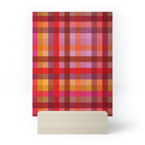 Camilla Foss Gingham Red Mini Art Print