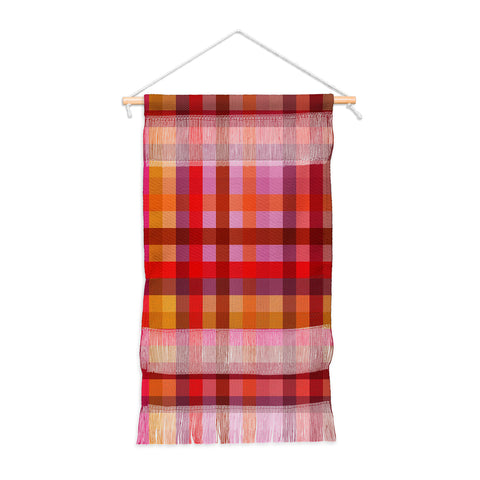 Camilla Foss Gingham Red Wall Hanging Portrait