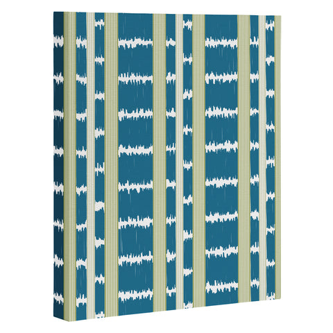 Camilla Foss Ikat Stripes Art Canvas