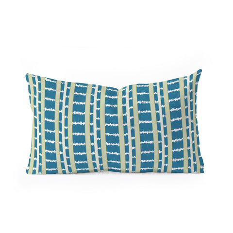 Camilla Foss Ikat Stripes Oblong Throw Pillow