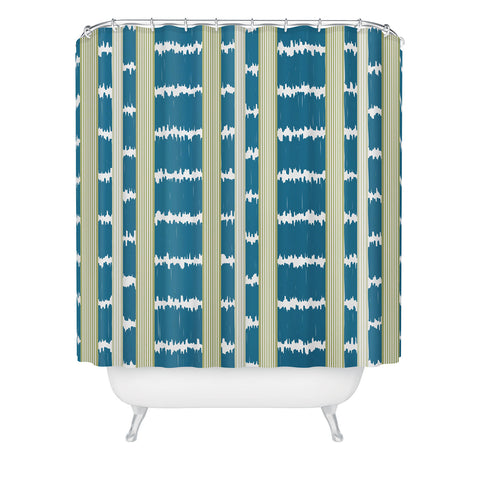 Camilla Foss Ikat Stripes Shower Curtain