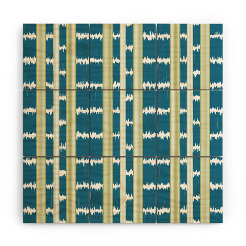 Camilla Foss Ikat Stripes Wood Wall Mural