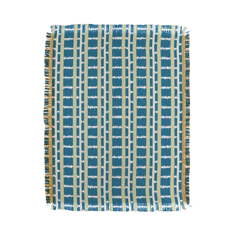 Camilla Foss Ikat Stripes Throw Blanket