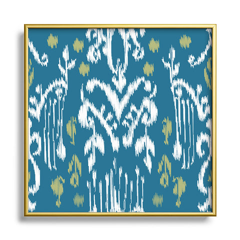 Camilla Foss Inspired by ikat Square Metal Framed Art Print