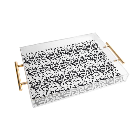 Camilla Foss Lush Rosehip Black White Acrylic Tray