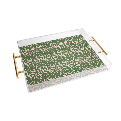 Camilla Foss Lush Rosehip Green Pink Acrylic Tray